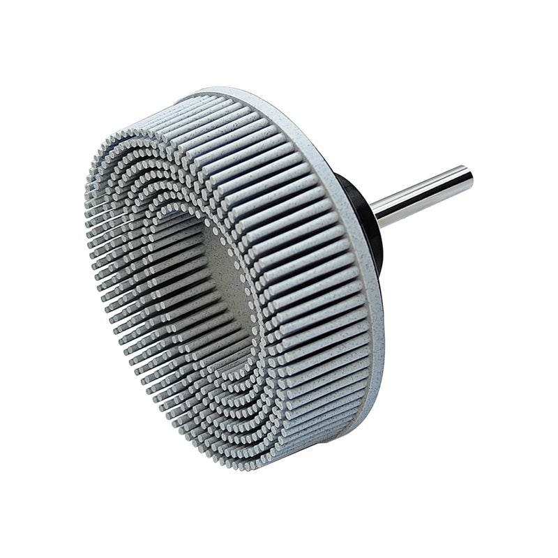 HIEMTE HIEMIE Tools 3 Inch Bristle Disc Grit 120# (White) with 3 Inch Shank Attachment Abrasive Coating Removal Disc for Metal - Image 1